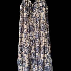 SHEIN Blue and White Maxi Dress